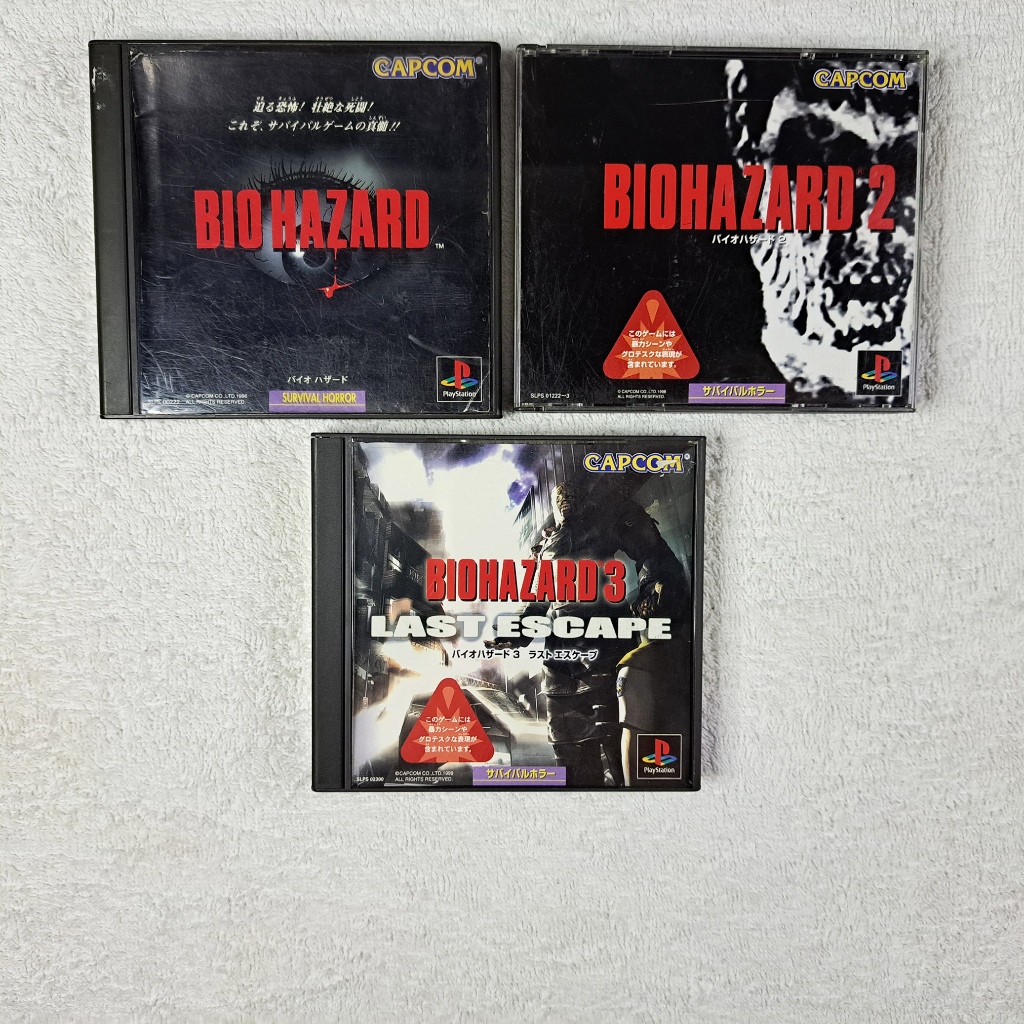 Coleção Biohazard / Resident Evil 1, 2 e 3 PS1 - Playstation 1. Japoneses