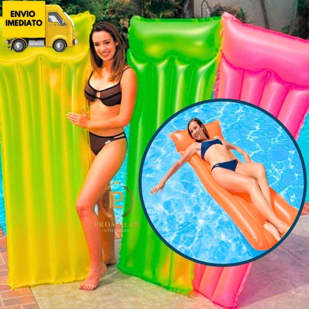 Boia Colchão Inflável Para Piscina Bronze Verão Para Adultos Crianças Liso 1,83cm X 69cm