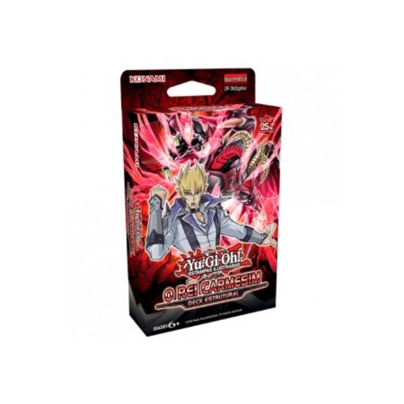 O Rei Carmesim Deck Estrutural Yugioh Konami Card game Yu-Gi-Oh! baralho novo lacrado em Português