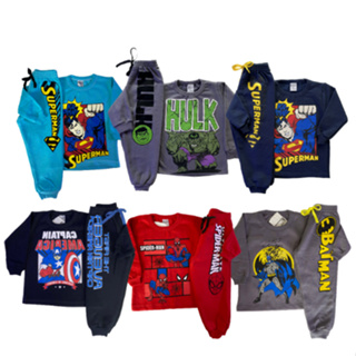 Kit 6 Peças Conjuntos Moletom Personagem Masculino Infantil Inverno -  3 Casacos + 3 Calças Menino