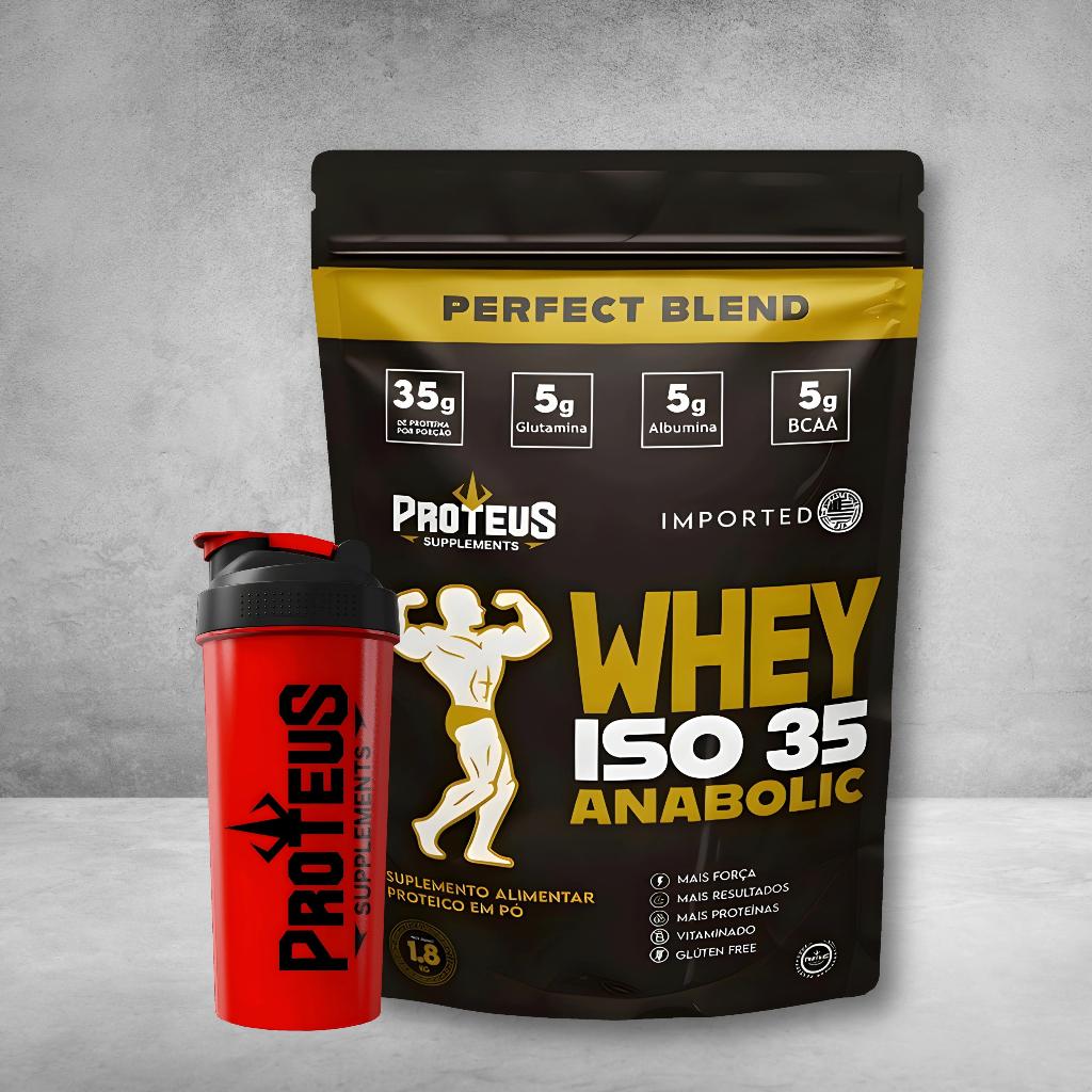 Whey Protein Iso 35 Anabolic 1.8 Kg Concentrado Isolado + Coqueteleira – Perfect Blend