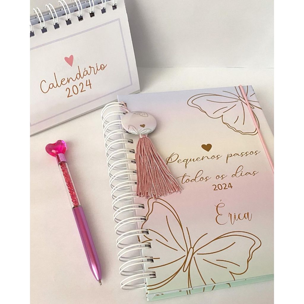 AGENDA 2025 PERSONALIZADA FRASES LOGO Brinde Calendário Shopee Brasil