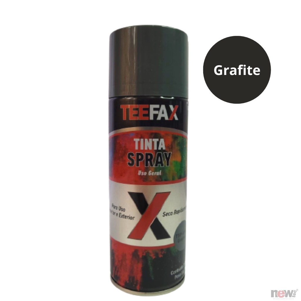 Tinta Spray preto fosco Uso Geral Cores Teefax 350ml | Shopee Brasil