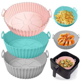 Forma Protetora Antiaderente Assadeira Para Fritadeira Air Fryer Microondas Silicone Flexível Lavável Com Alça