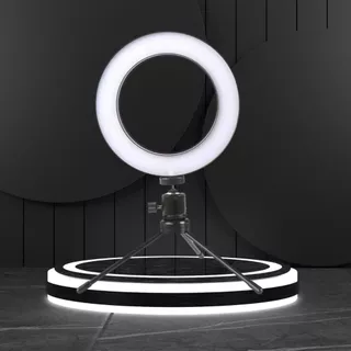 Ring Light Led Mesa Iluminador Pequena Tripé 6 Polegada 16cm