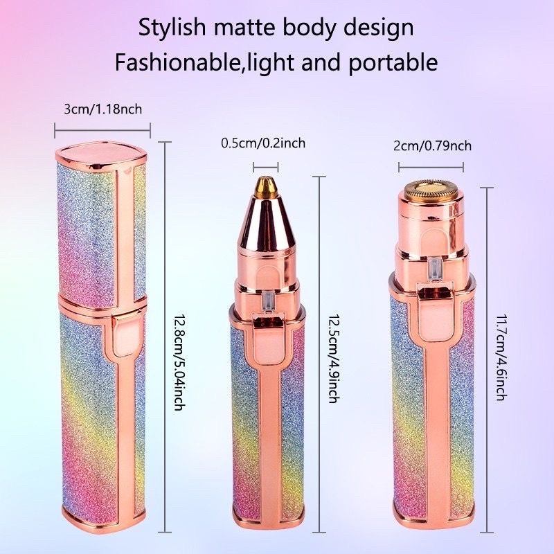 Depilador 2 EM 1 Portátil Recarregavel Usb Sobrancelha Buço Batom