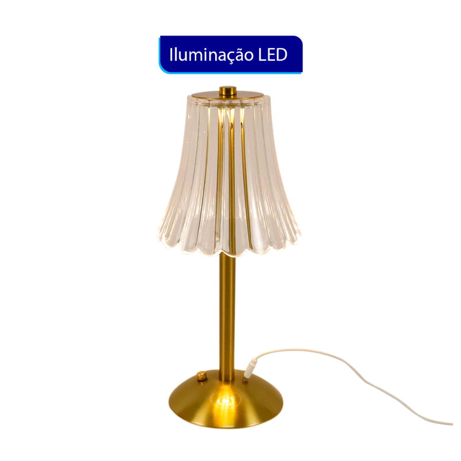 Luminária de Mesa LED Recarregável Sem Fio 3 Tons de Luz Touch USB - foto 7