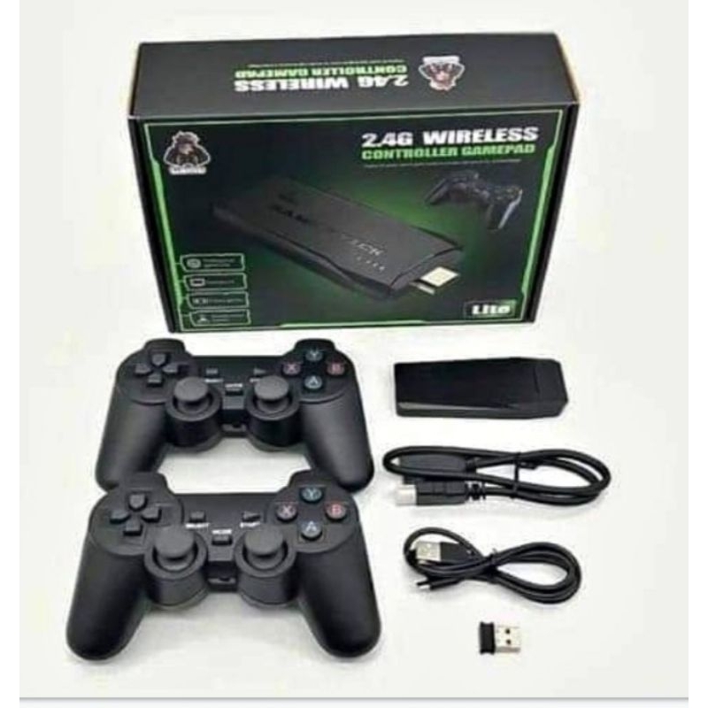 Game Stick 4K Original Versão Atualizada 11Mil Jogos Com 2 Controles Sem Fio