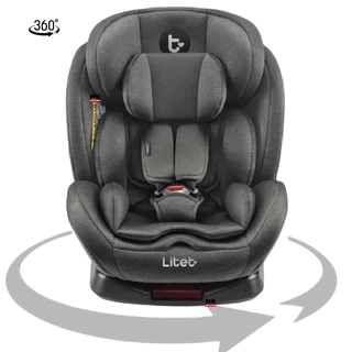 Cadeira Para Auto 0 A 36 Kg Isofix Com Rotação 360º Snugfix Preta Litet em Oferta na Shopee