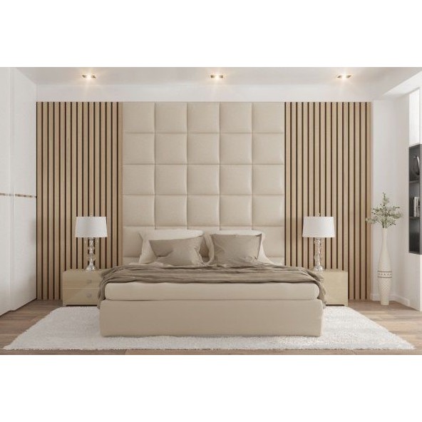 Cabeceira Modular 30x30 em CORINO (Uma Placa) Casal/Queen/King