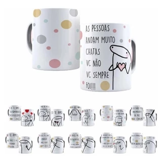 Caneca De Porcelana Divertida Meme Flork Presente Amigo Secreto Aniversario Festa Qualidade Full HD