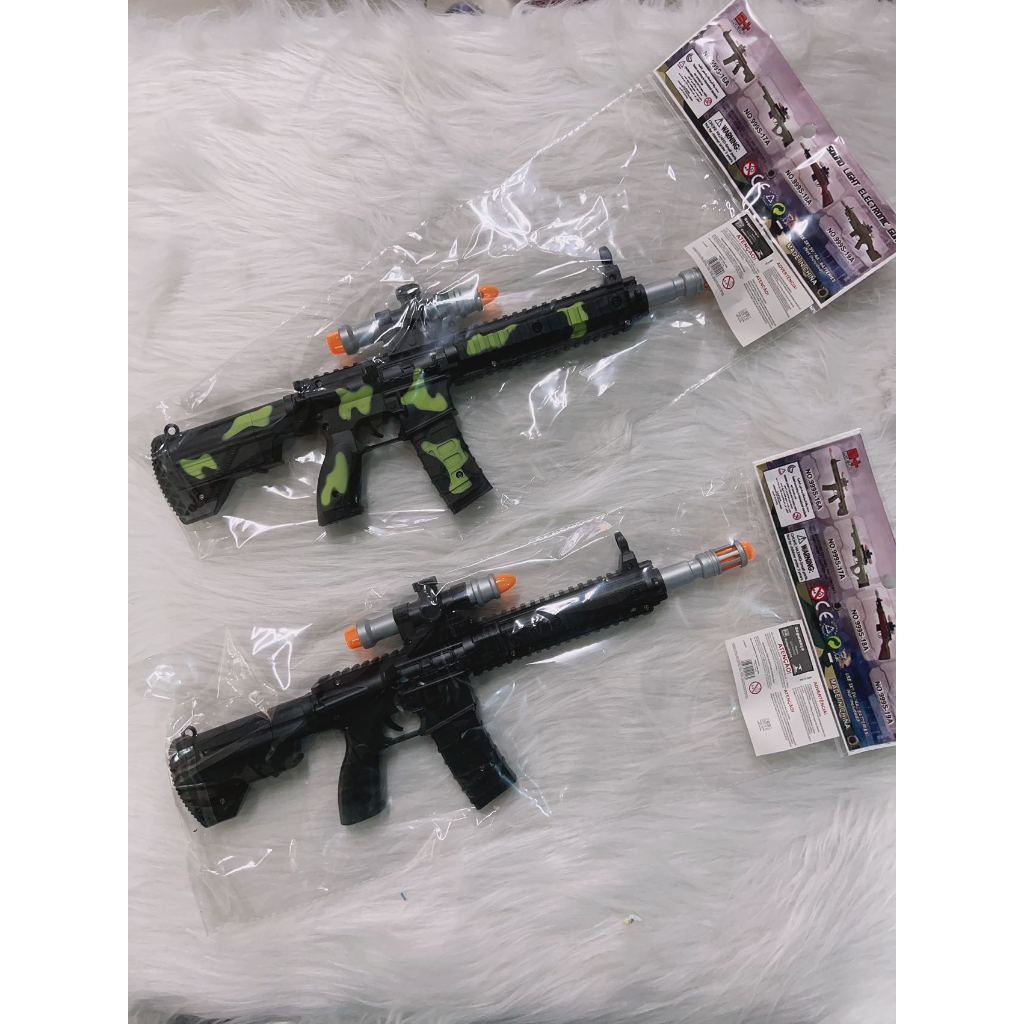 Metralhadora Pistola Brinquedo Tipo Nerf Luz Som Camuflada - R$ 59,99