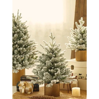 Árvore de Natal nevada com Base de Metal 45cm - 60cm - 90cm