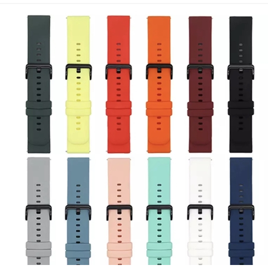 Pulseira Silicone para Smartwatch Tamanho 20mm Amazfit Gtr Bip Gts 2 mini Huawei Galaxy Active Gear Sport