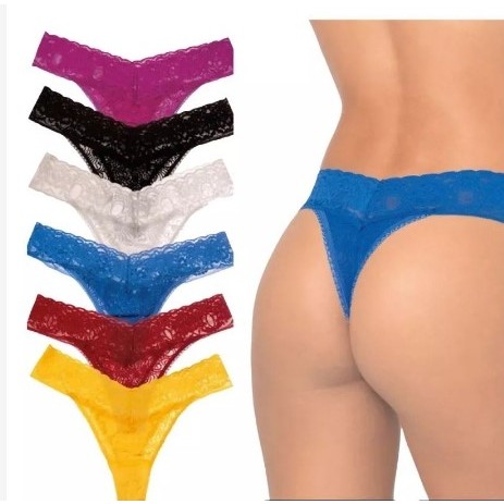 FLO-DENTAL BUQUE blue lacy brazilian cut underwear
