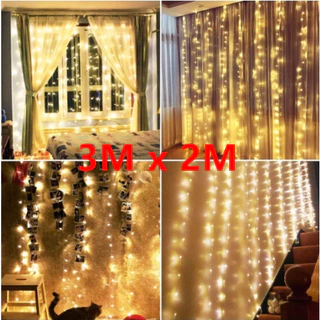 Cortina 300 Leds 3x2 Luzes Natal Decoração Festas Casamentos