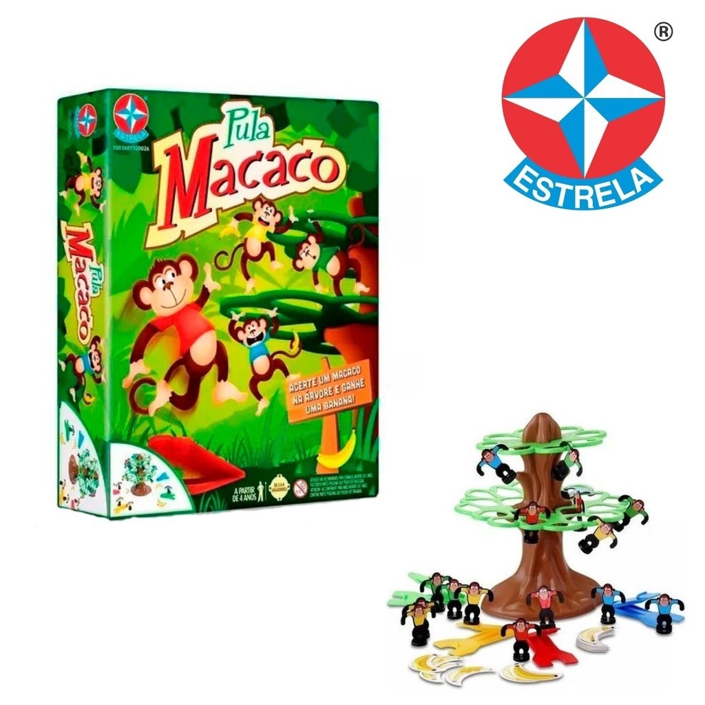 Jogo de Mesa Pula Macaco Cada Macaco no Seu Galho com Roleta