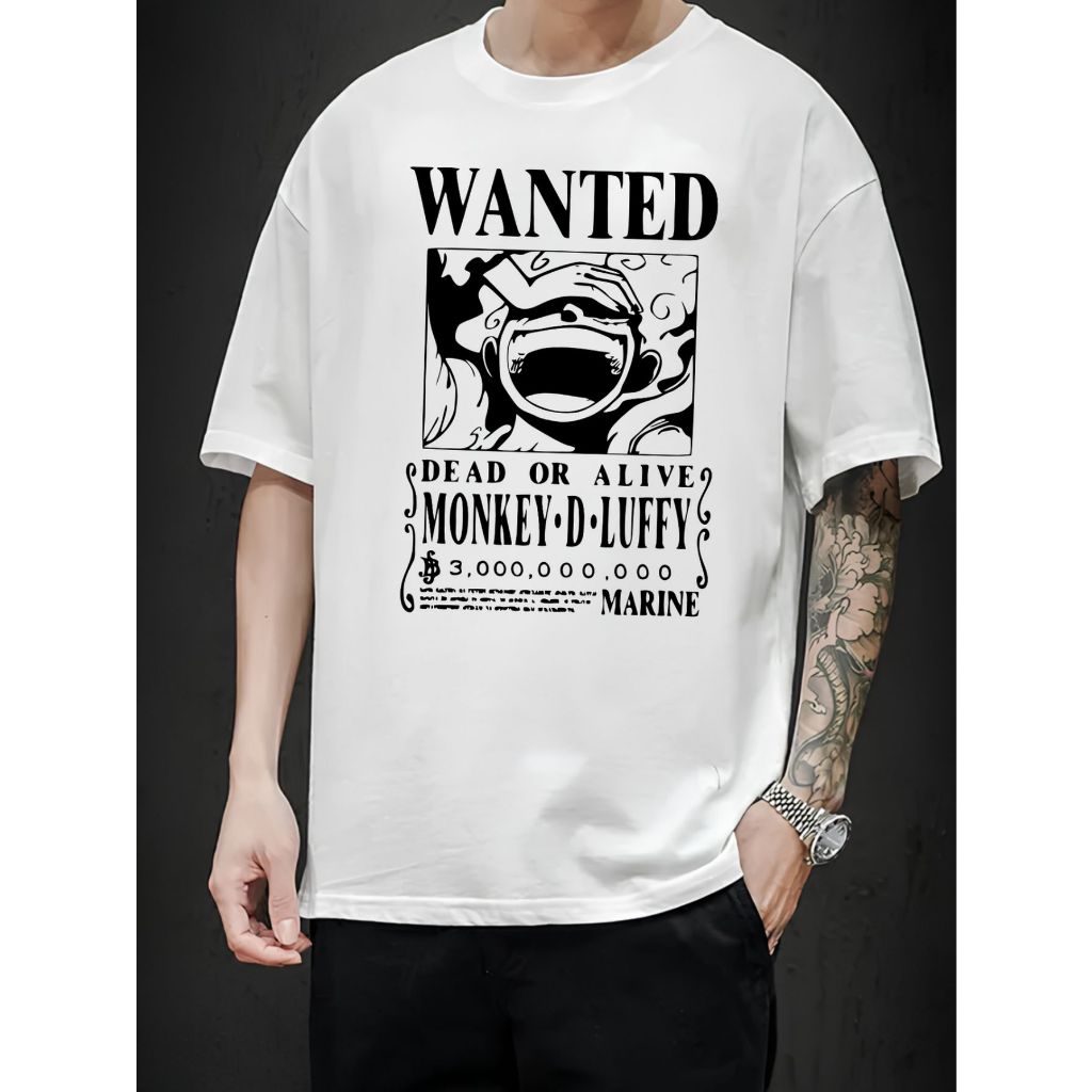 Camiseta Masculina Feminina Anime One Piece Luffy Poliéster