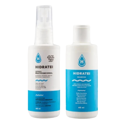 Kit Travel Size Hidratei - Shampoo + Spray Leave-in - Mini Kit 60ml(cada) Leia a descrição