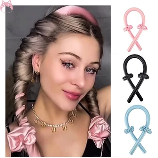 Rolos De Cabelo Sem Calor Vareta De Enrolamento Espuma Curvador De Seda Fita De Cacheamento Anel Ferramentas De Estilo Faz HGF