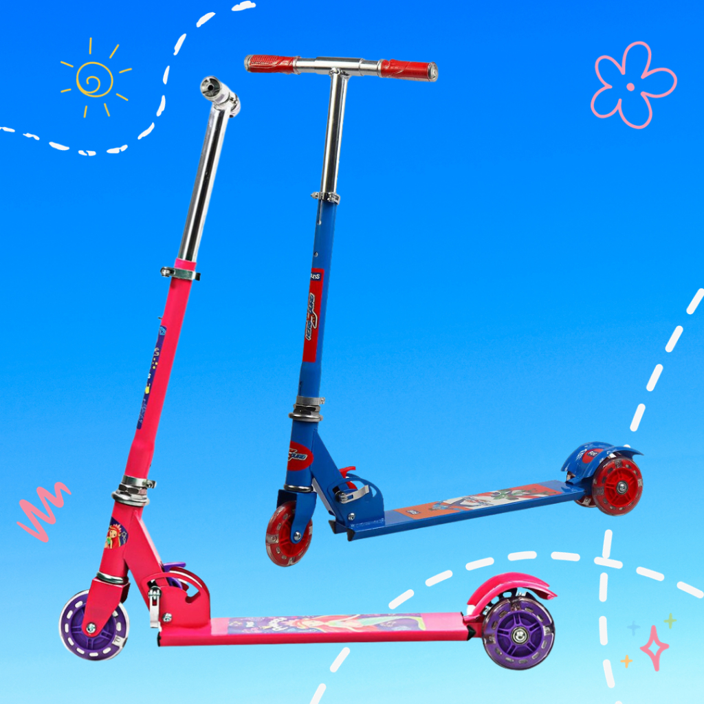 Patinete Infantil Infanto Juvenil 3 Rodas Com Freio Com Led Acendem Com ...
