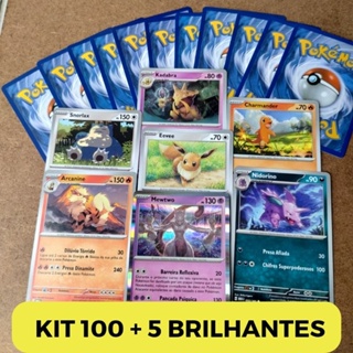 100 Cartas Pokémon sem repetir - Cartas originais COPAG Brasil