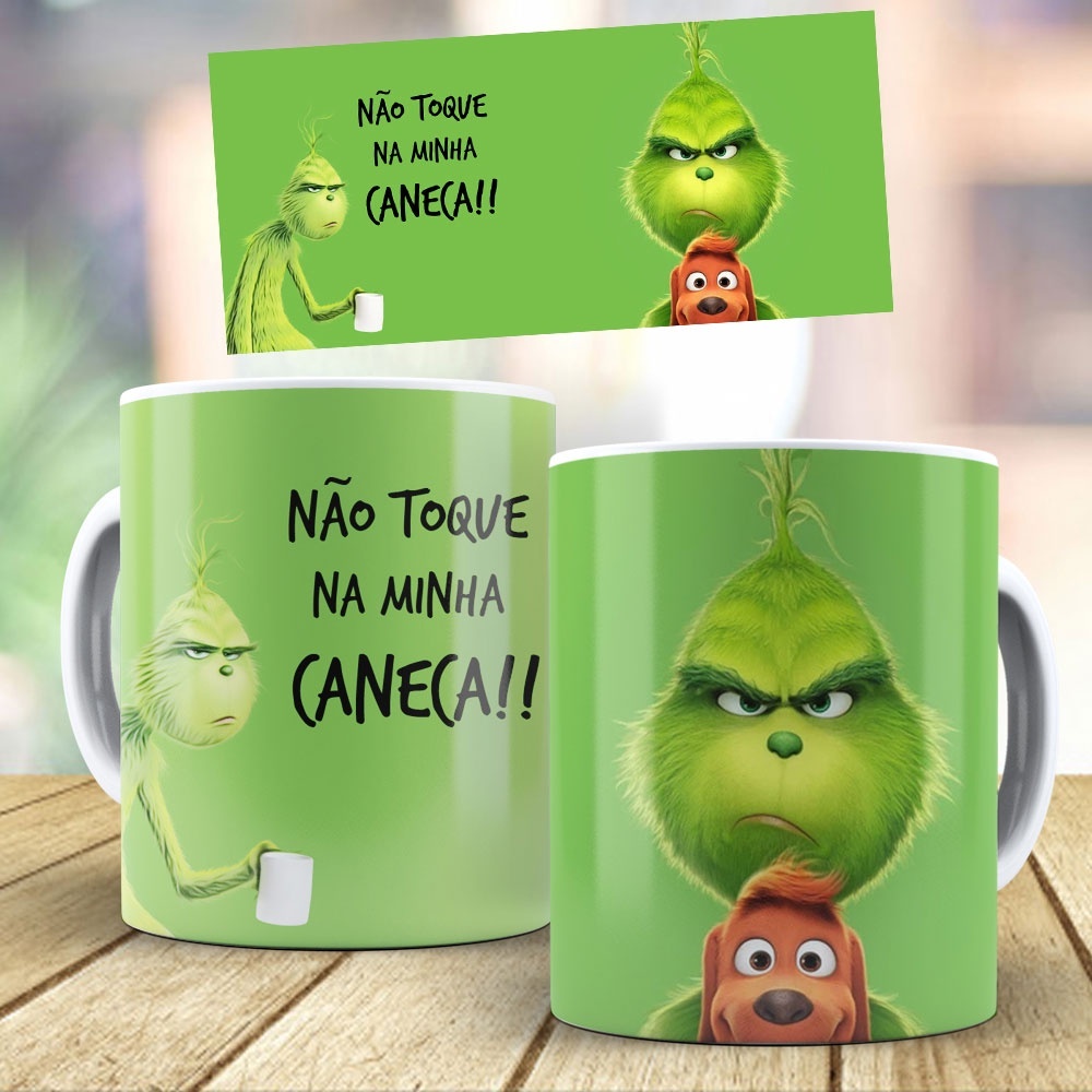 Caneca Grinch Personalizada Não Toque Na Minha Caneca Presenta Amigo Secreto Aniversário