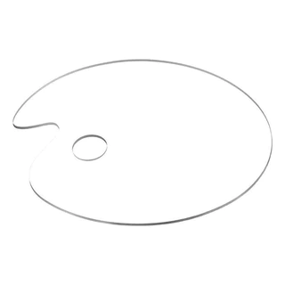 Paleta Para Pintura Oval Acrílica Artesanal 30cm