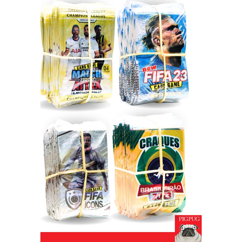 Kit 200 Cards Fifa 23 = 50 Pacotes Figurinhas Neymar Mbappe