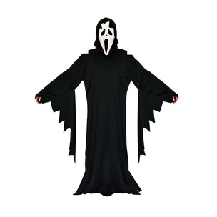 Fantasia de Pânico Halloween Adulto Mascara de Capuz com Siik Screen