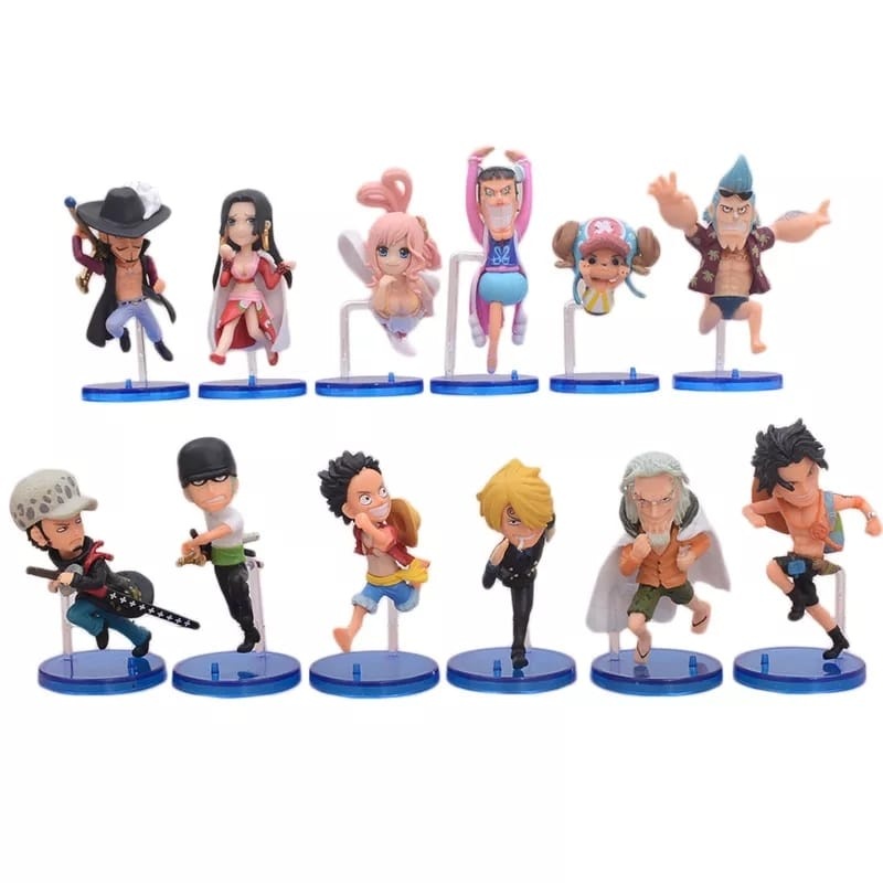 Action figures One piece Luffy Zoro Sanji Ace Chopper Law Mihawk Franky Boa Hancock