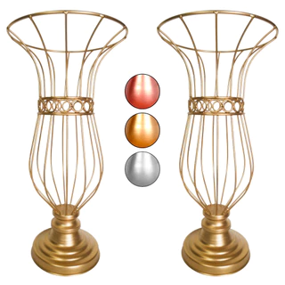 Vasos Armação Paris 45cm Para Pedrarias Ou Pérolas Decoração Luxo Casamento Kit Festa