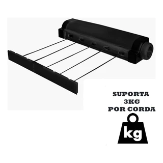 Varal Automático Rotoflex Preto 5 Corda De 4,10mts