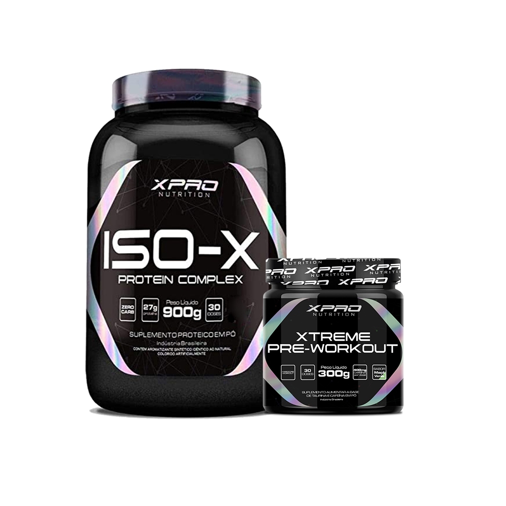 Kit Whey Iso-X Protein 900g + Xtreme Pré-workout 300g – Xpro Nutrition