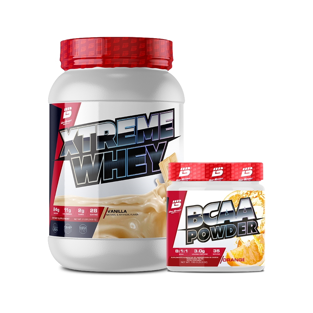Kit Whey Protein Xtreme 900g + BCAA Powder 150g – Bio Sport USA
