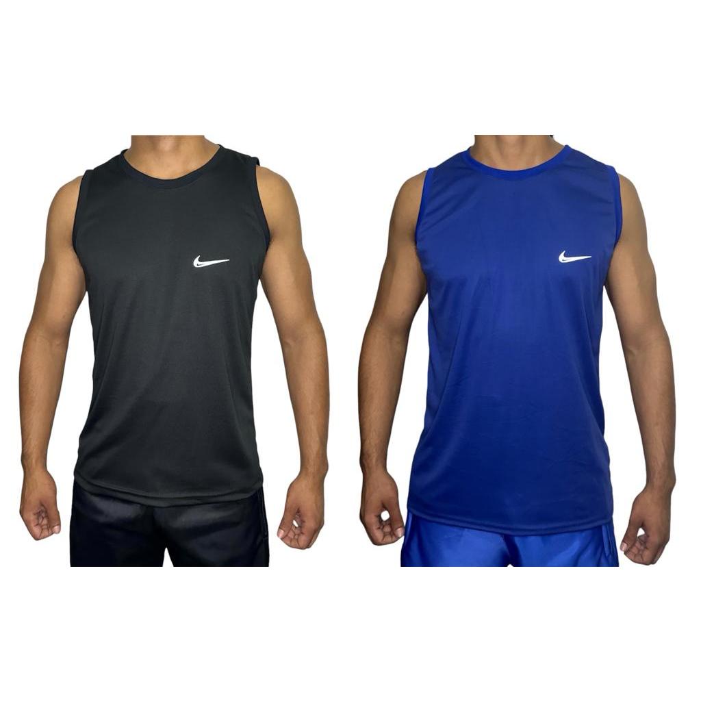 KIT 2 Camisa Camiseta Regata Dry-Fit Masculina ( Refletiva ) Para Esporte e Fitness