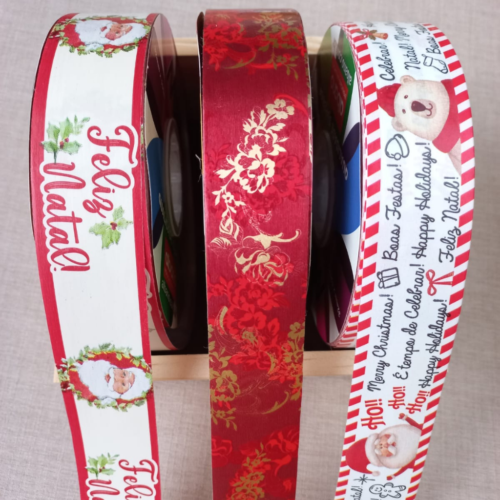 Fitas De Natal Decorada Albano 32mm x 100m | Shopee Brasil