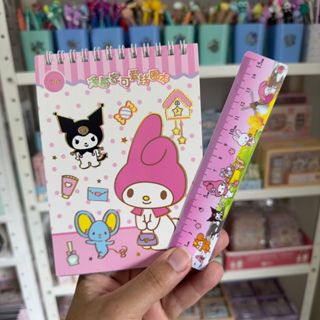 Caderno de adesivos fofos Sanrio personagens