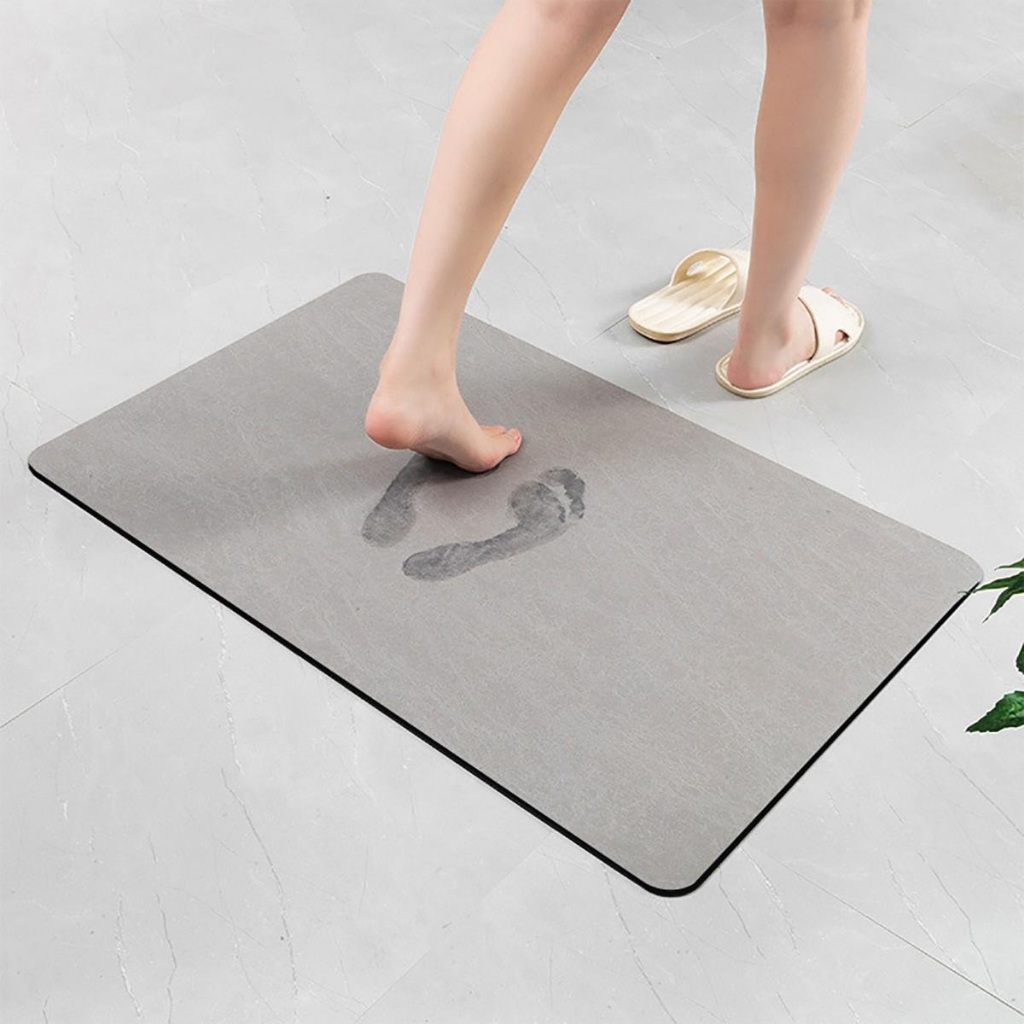 Tapete Banheiro Antiderrapante Impermeavel Diatomacea 60x40cm Absorvente Secagem Rapida