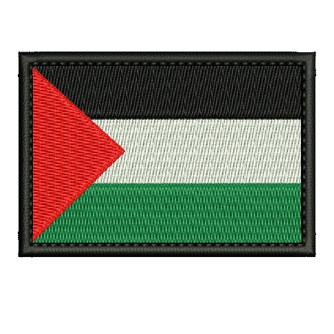 Patch bordado 8x5,5cm bandeira Palestina com ou sem carrapicho e também termocolante