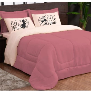 Kit Edredom Estampado Casal Queen Dupla Face 5 Peças Várias Cores Promoção ! ( Jesus )