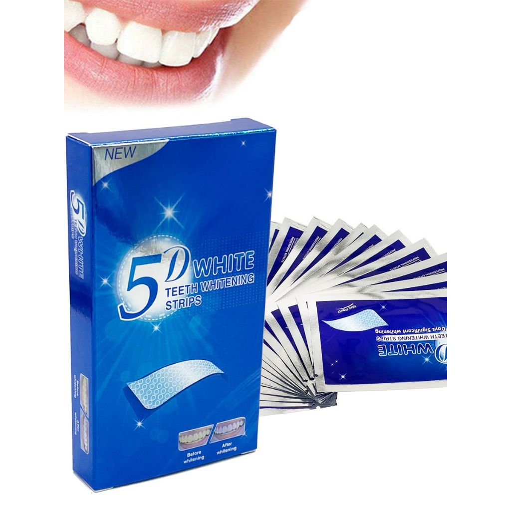 Branqueador Dental 5D white Adesivos Branqueadores Dentes Tratamento