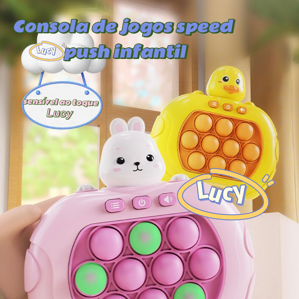 Jogo Pop IT Eletrônico Game Sensorial Fidget Toys Push Bubbles Console Infantil Interativo Brinquedo para Alívio