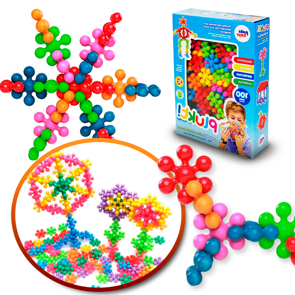 Multi Blocos com 100 Peças - Blocos de montar infantil - brinquedo para  estimular a imaginação