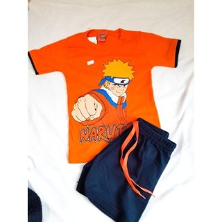 Kit Conjunto 2 Camiseta Infantil Naruto Sasuke e Boruto Akatsuki