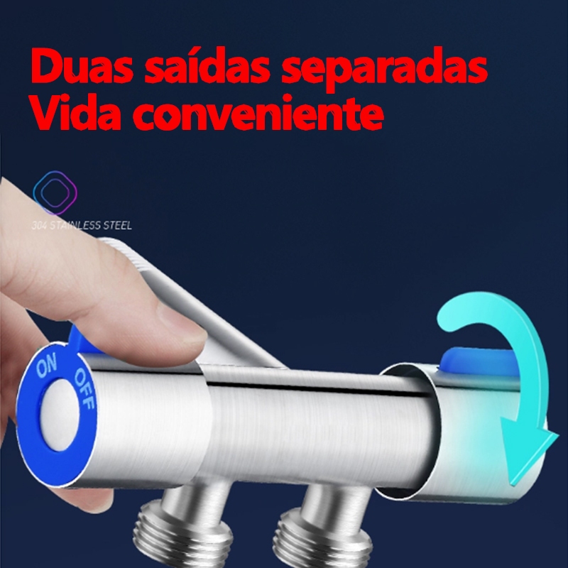 Registro Torneira Válvula Dupla Saída 1/2 Para Banheiro Cozinha Área De ...