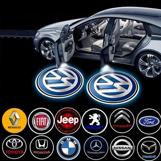 Luz Do Carro universal Led Bem-Vindo Projetor Luzes De Porta Decorativo Sem Fio Da Lâmpada Acessó laser Fantasma Sombra Noite