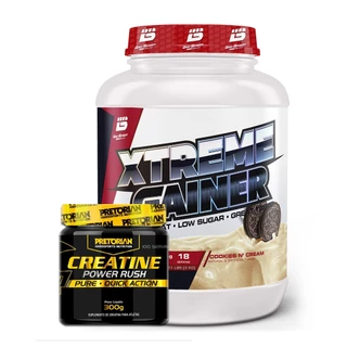 Kit Hipercalórico Massa Xtreme Gainer 3Kg - Bio Sports USA + Creatina Power Rush 300g - Pretorian em Oferta na Shopee