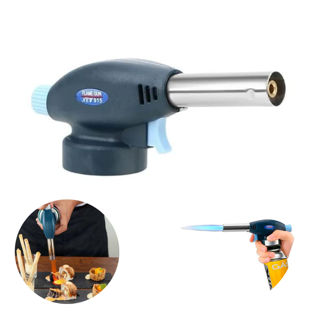 Maçarico Culinário Profissional Portátil a Gás Butano 17cm Goumert, Cremes, Sushi, Solda de Joias, Soldas em geral