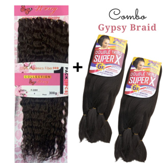 Combo Jumbo + Cabelo Orgânico Para Gypsy Braids Nova Tendência